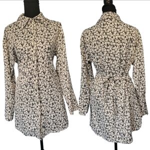 Sofia Richie X bar III Dainty Floral Print Shirt Dress Size XS